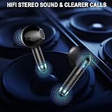 Jxrev Wireless Earbuds Bluetooth 5.4 Headphones ENC Noise Cancelling 40H view 2