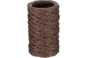 SYHOOD 65 Feet Floral Wire Rustic Vine Bind Wire for Craft Wrapping Flower Bouquets(1 Roll,Dark Brown)