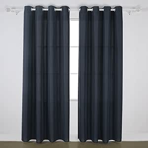 Deconovo Cortinas para Sala de Estar y Dormitorio con Ojales de Color