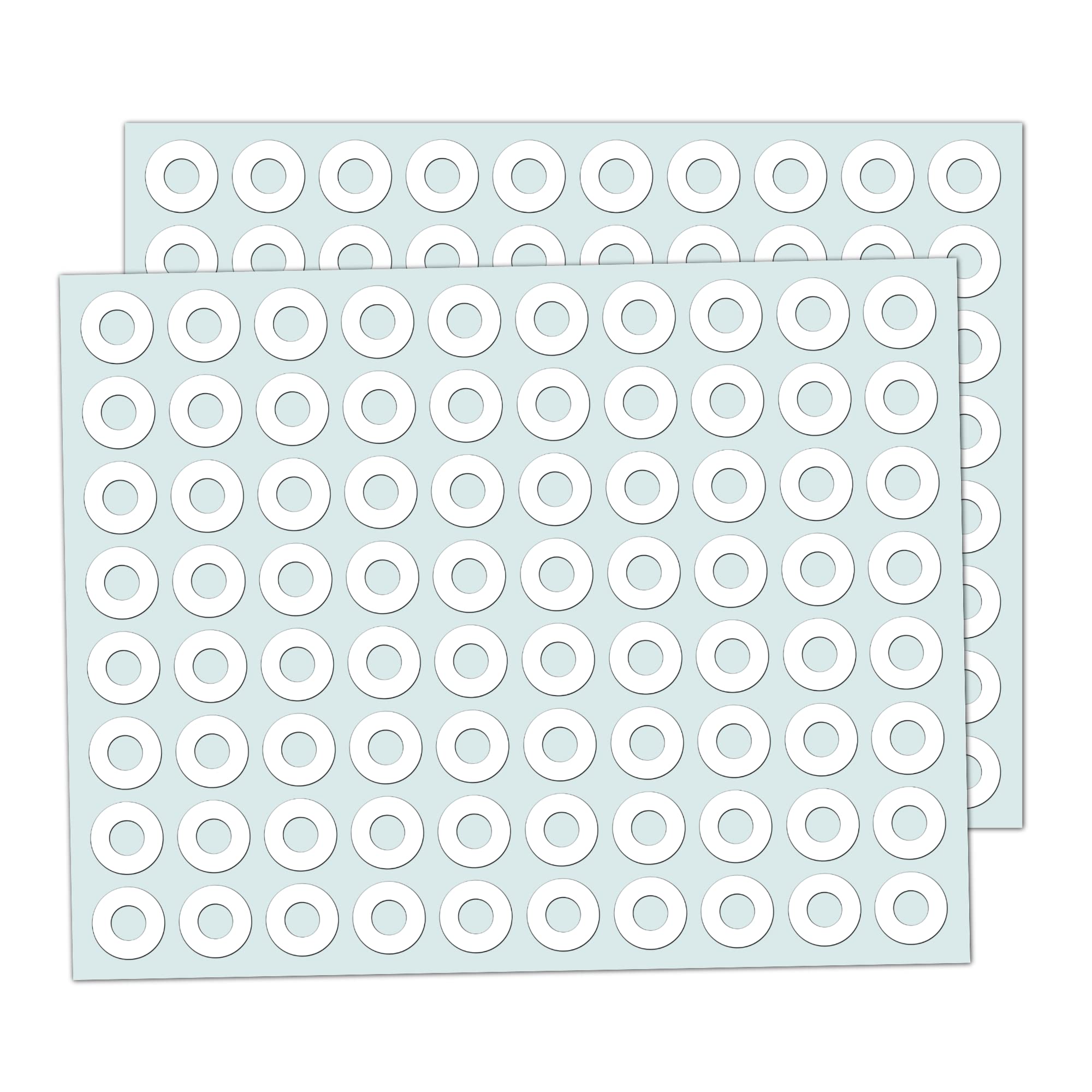 4000 Pack - Hole Punch Reinforcement Stickers Rings - White