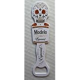 Modelo Especial Beer Bottle Opener, Day ofthe Dead Sugar Skull Design, Metal Bar Tool Cool Unique funny Mexican bottle opener Man cave decor accessories must haves for Barbecue BBQ parties