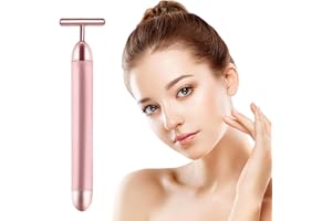 AUBRIC Face Massage Tool Electri Facial Lifting Toning Sculpting Device T Shape Beauty Bar Mini Microcurrent Vibration Massager Wand Face Neck Skin Care Reduce Puffiness Improve Wrinkles Anti Aging Device