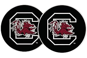 Desert Cactus University of South Carolina Car Accessories USC Gamecocks Absorbent Sandstone Cup Coasters Licensed Product Set of 2 (Design B)