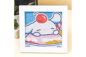 ROFOLO Diamond Art Painting Kit for Kids with Frame Art and Crafts for Kids，Full Drill Painting by Number Kits Home Decoration(Summer-Blue)