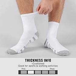 MUQU Mens White Quarter Socks - Thin Athletic