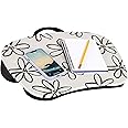 LAPGEAR MyStyle Portable Lap Desk with Cushion - Brushed Flower - Fits up to 15.6 Inch Laptops - Style No. 45308
