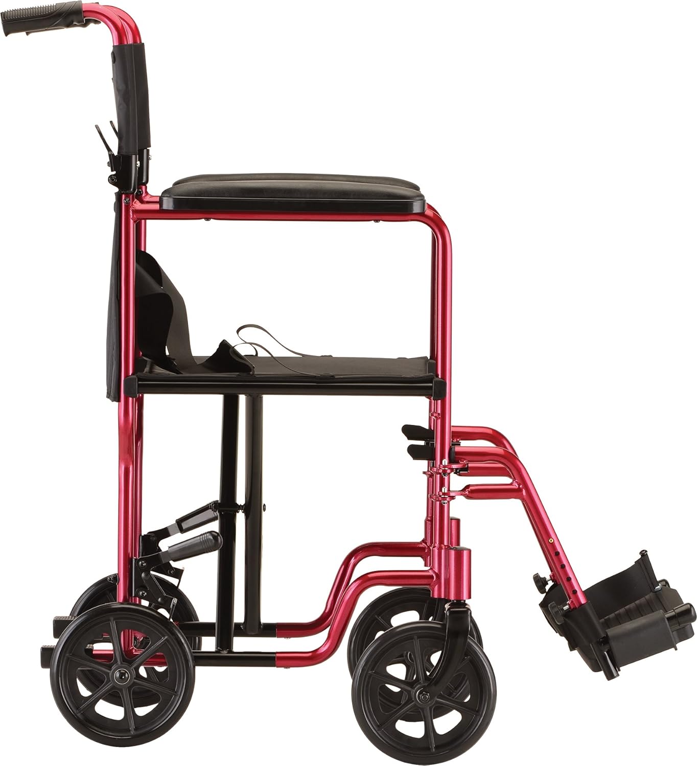 NOVA Medical Products 19" Lightweight Transport/Wheelchair, Red: Health & Personal Care