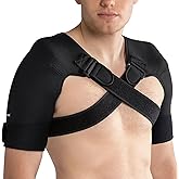 UYU ESENCE Double Shoulder Brace for Women & Men,Double Sleeve for Sleeping,Adjustable Support for Rotator Cuff,Frozen Shoulder,AC Joint,Labrum Tear,Pain Relief Dual Wrap