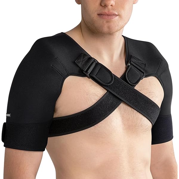 Amazon.com: Kuangmi Double Shoulder Support Brace Strap Wrap 