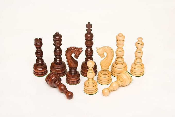 135BR Bud Rosewood & Boxwood 5.00 Chess Set