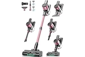 SUXIANGVAC Cordless Vacuum Cleaner, 8 in 1 Vacuum Cleaner for Home with LED Display, 3 Suction Modes, Anti-Tangle Brush, 45mins Runtime Lightweight Stick Vacuum for Home Hardwood Floor, Pet Hair, Carpet