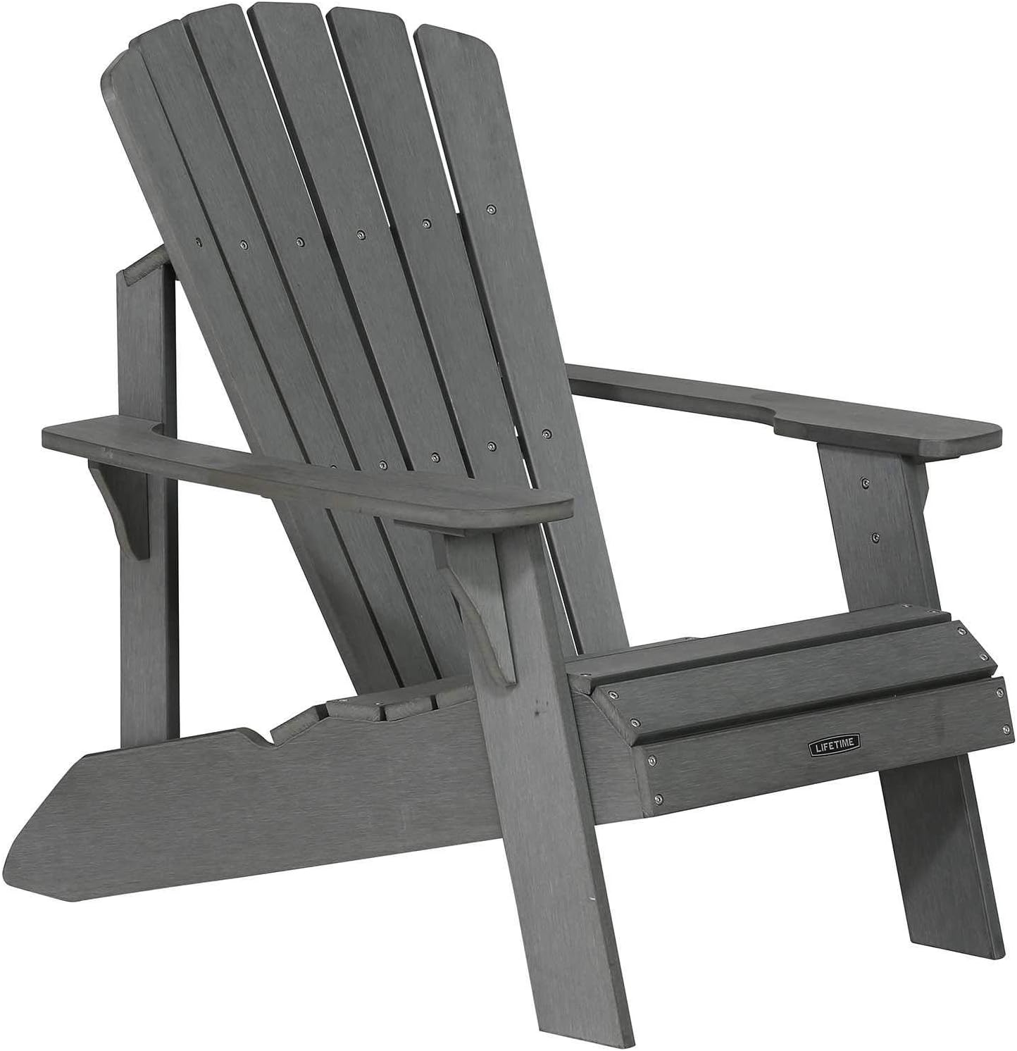 Lifetime Faux Wood Adirondack Chair, Gray - 60204 : Garden & Outdoor