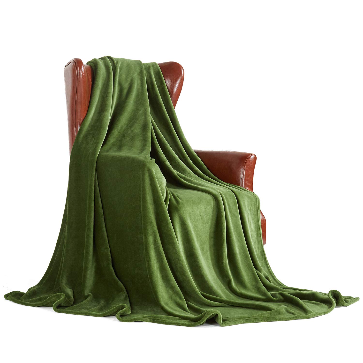 velvet green throw