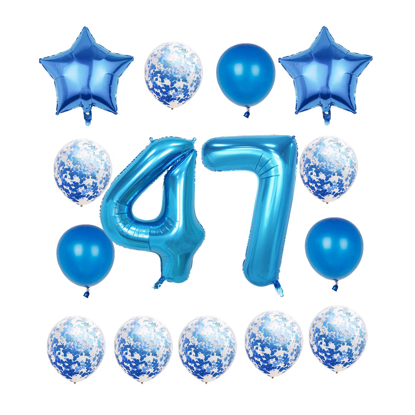 Photo 1 of *********MISSING SOME BALLOONS***********
47th Birthday Decorations Party Supplies,Blue Number 47 Balloon,40 Inch Giant Foil Mylar 47th Balloons Decoration for men and women,Large Helium Numbers 47 Balloon for 47th Anniversary Events Supplies