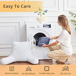 Sasttie Reading Pillow for Bed, Velvet Back Support
