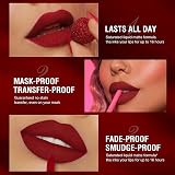 HQDA 6Pcs Matte Liquid Lipstick Lip Liner Set Nude Waterproof Non-Stick view 4