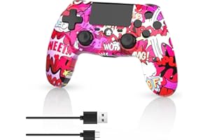 Bhqrjmv Wireless Game Controller for PS4,Customised Remote Gamepad Compatible with PlayStation 4/Pro/Slim with Dual-Vibration/6-Axis Motion Sensor/Sensitive Touch Pad/3.5mm Audio Jack