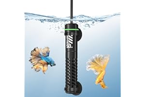 ERAARK 50W 100W Small Submersible Aquarium Heater, Constant Temperature 77℉, Betta Fish Tank Heater Suitable for Saltwater and Freshwater, 5/10/20 Gallon Fish Tahk (50W)