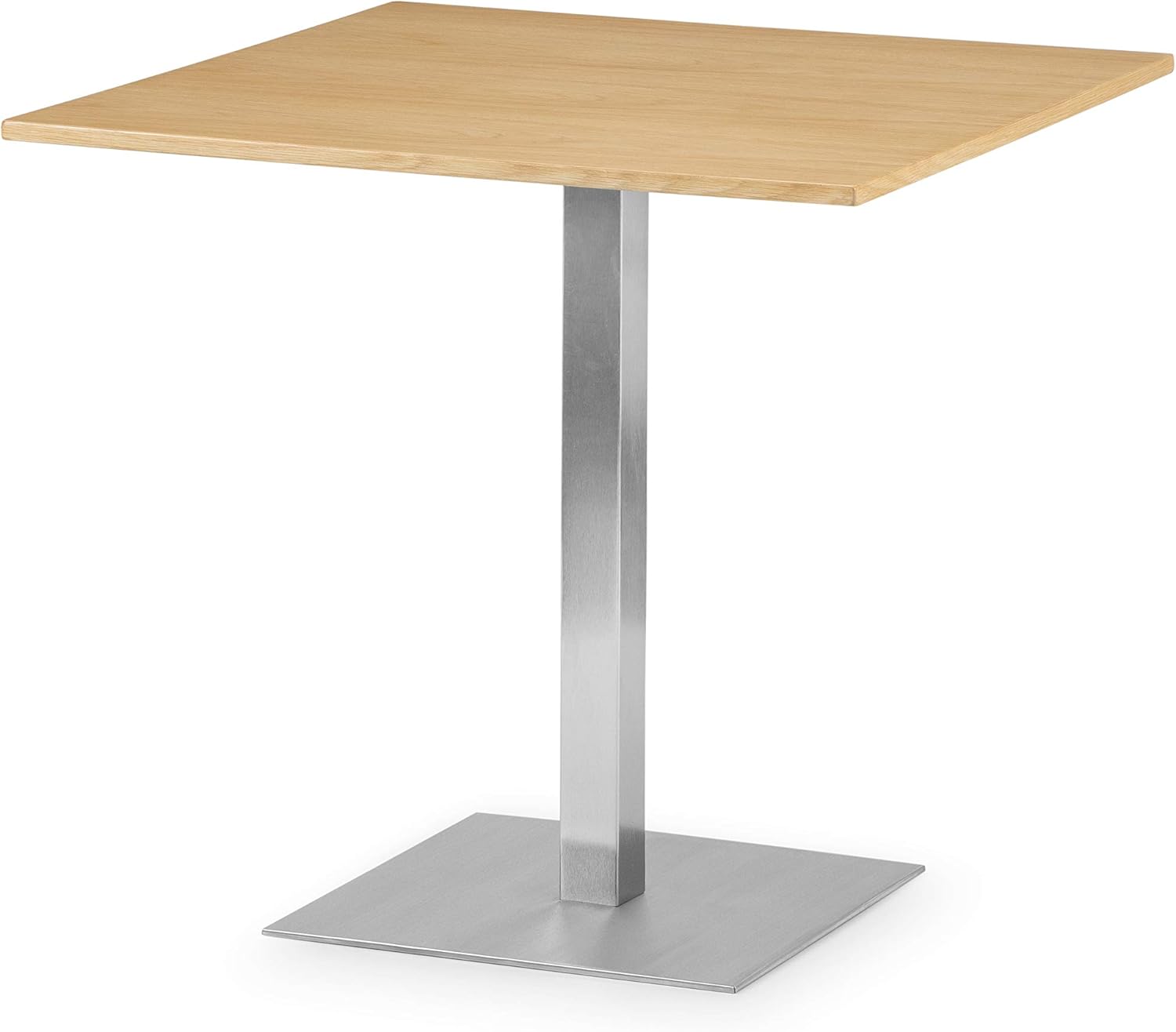 Julian Bowen PISA Square Pedestal Table Oak, White & Oak, One Size