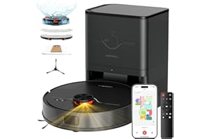 uninell Robot Vacuum and Mop Combo,Lidar Navigation Robotic Vacuum Cleaner with 3.5L Self Emptying Station,5000Pa Vacuum Robot,180mins Runtime,No-Go&No-Mop Zones,App/Alexa/Remote Control,UR3