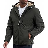 Michael Kors mens Softshell Jacket With Faux Sherpa Lining, Wind and Water Resistant Jackets for Men