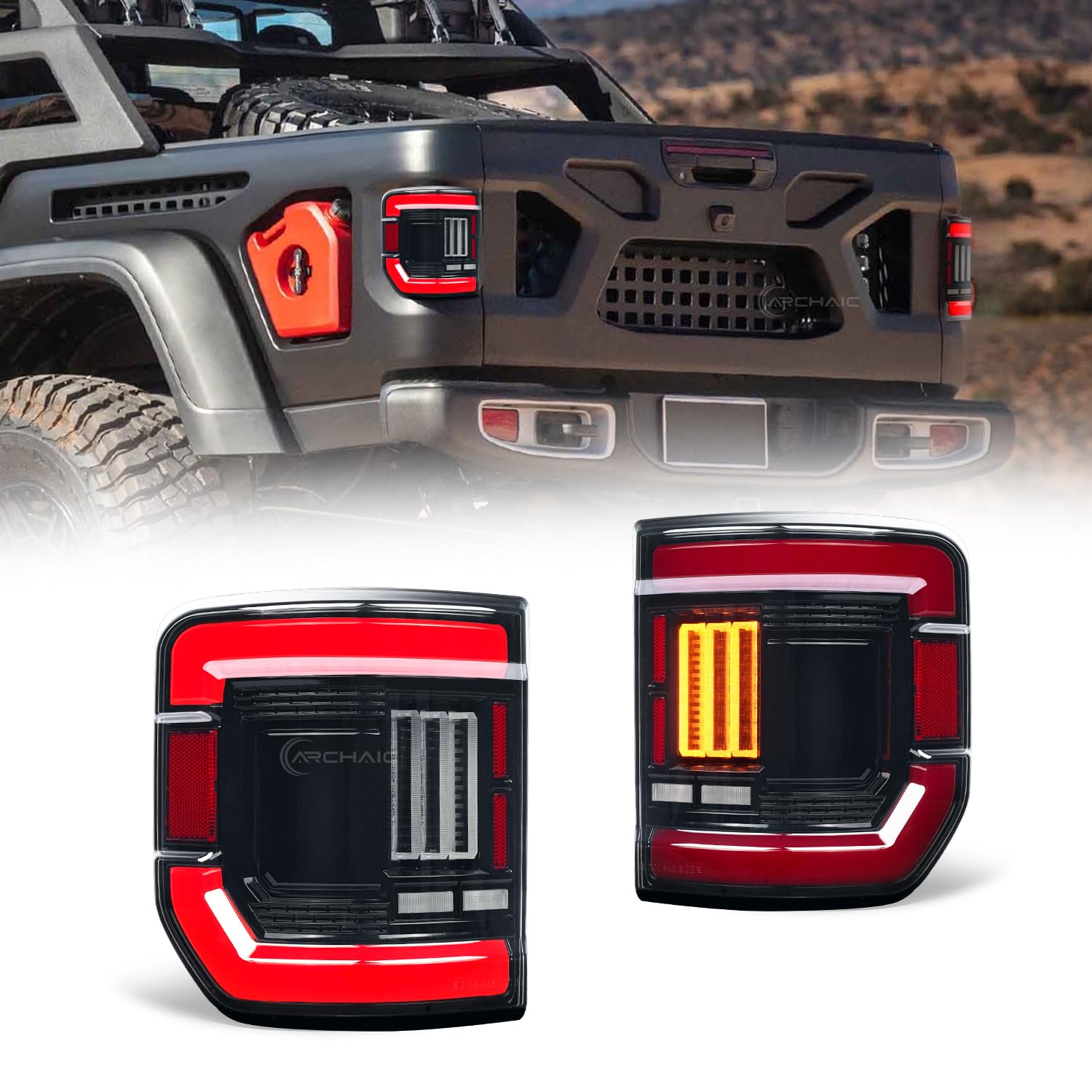 Photo 1 of LONGDING LED Tail Lights Compatible with 2019-2025 JEEP Gladiator JT w/Start Up Animation&Sequential Turn Signal