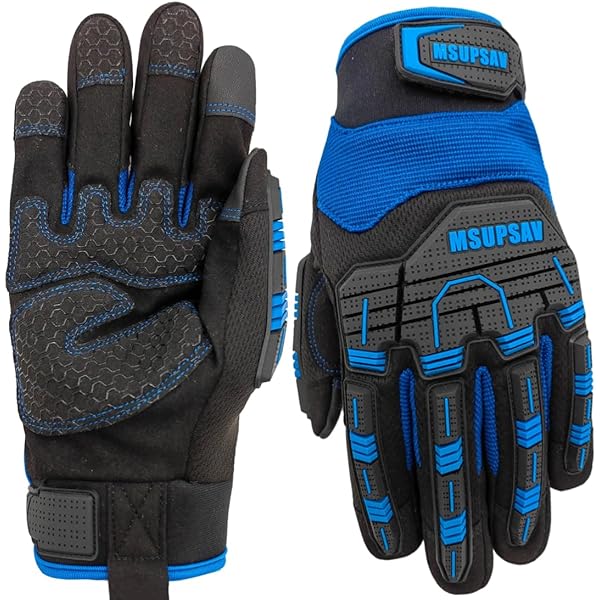 HANDLANDY Anti Vibration Gloves, SBR Padding, TPR Protector Impact Gloves,  Men Mechanic Work Gloves (Large): Amazon.com: Tools & Home Improvement