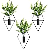 Neiteli 3 Pcs Wall Plants Artificial Decor,Boho Wall Decor,Home Office Living Room Wall Decor(Eucalyptus)