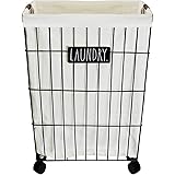Rae Dunn Heavy Duty Laundry Hamper on Wheels - By Designstyles