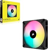 Corsair iCUE AF140 RGB ELITE 140mm PWM Fan 89 CFM 1700 RPM AirGuide Black view 6