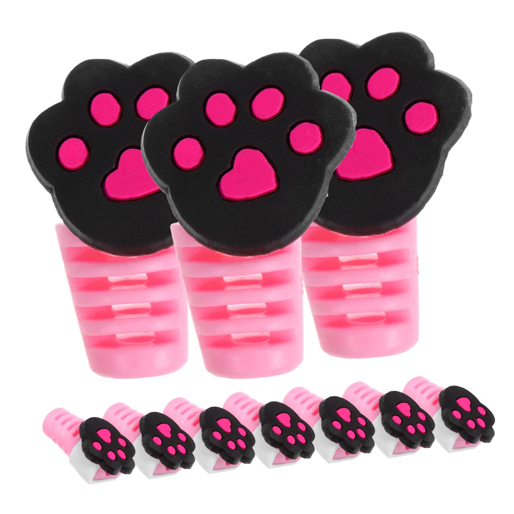 Lightning Cable Saver, 10 Pcs Cute Bear Claw Shape USB Charging Cable Fixer Protector for Laptop Charge Cable