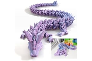 Dak Haan 24 ”Large 3D Dragon,Flexible Articulated Crystal Dragon Toy, 3D Printed Gift for Festiva,Home Decoration, Executive Desk Decorations,Easter Gifts