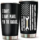 2IMT I Cant I Have Plans In The Garage Fathers Day Tumbler Mechanic Gifts for Men Gift for Garage - Car Guy Mug Birthday Gift for Husband Christmas Ideas Gifts for Mechanics Men, Dad, Papa, Grandpa