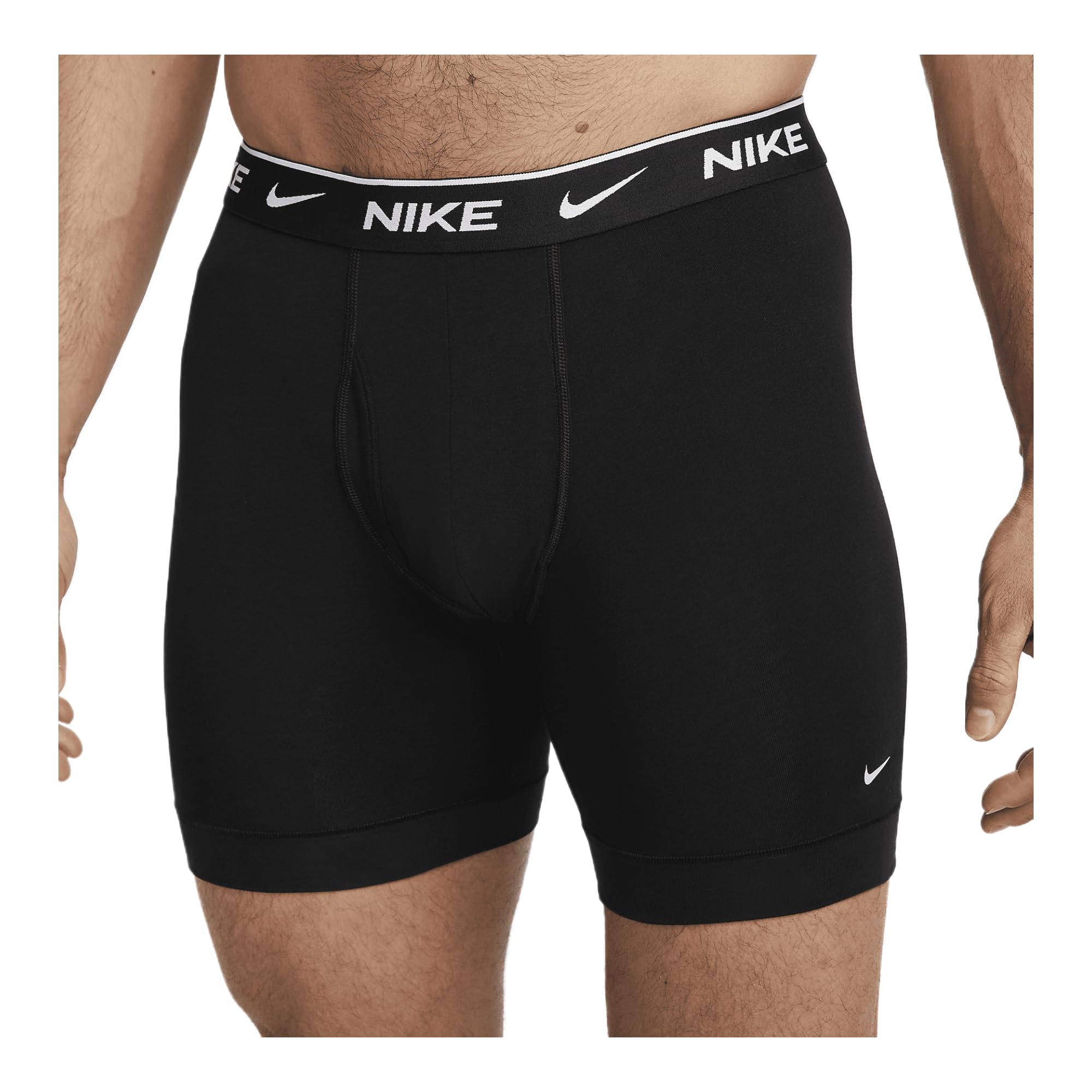 Nike Men's Essential Cotton Stretch W/Fly Boxer Brief 3pk Underwear Image