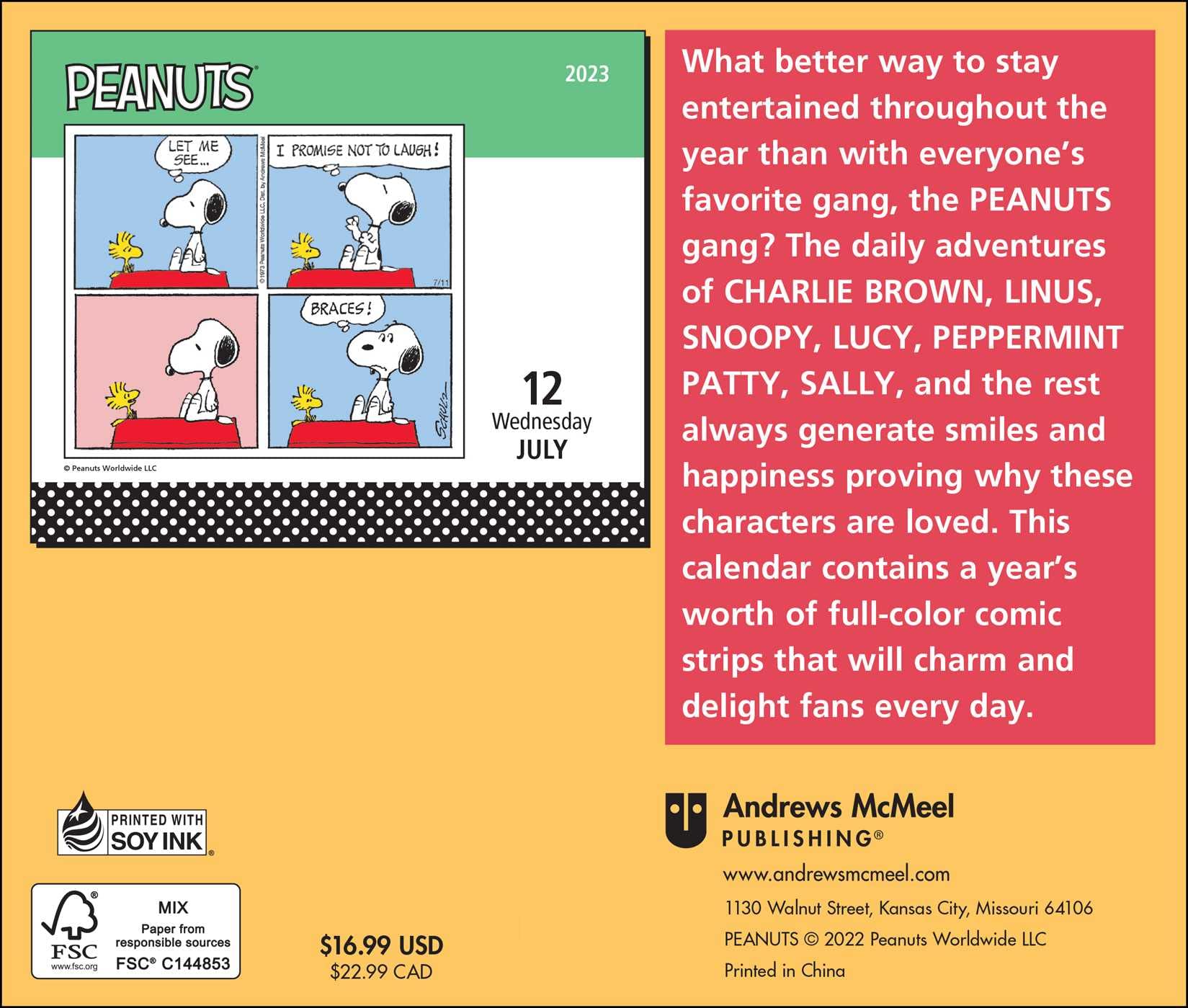 Calendrier Snoopy 2023 Amazon.com: Peanuts 2023 Day-To-Day Calendar: 0050837449312: Peanuts  Worldwide Llc, Schulz, Charles M.: Books