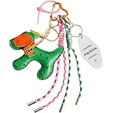 QTMY Cute Puppy Rope Braided Keychain Bag Charms for Handbag Purse Backpack Accessories for Bogg Bag,717