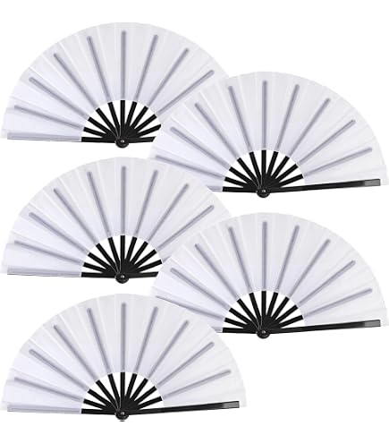 Amazon.com: BRYCTSISEN 5 Pack Large Folding Fan Popping  display picture 1