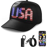 Rayhome Custom LED Baseball Hat, Bluetooth APP Control Rechargeable LED Caps with Spare Battery for Party Concert Festival