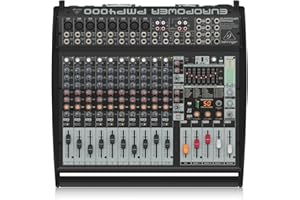 Behringer Europower PMP4000 Powered Mixer - 16 Channels, 1600 Watts with Multi-FX Processor and FBQ Feedback Detection System