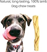 Britten and James 20 Thick Braided Lamb Headskin Sticks 400g Dogs view 3