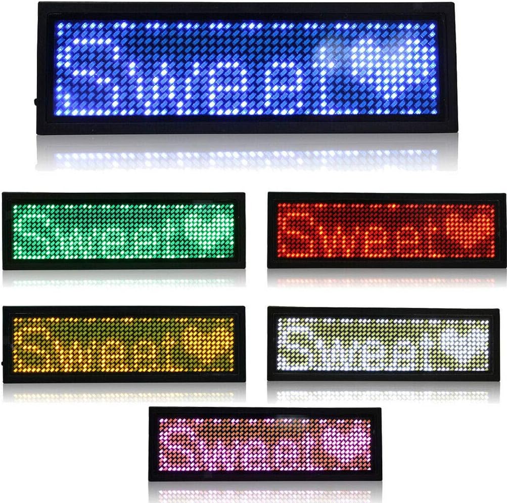Electronic Components 6 Pcs/Colors LED Badge Name Tag