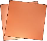 QWORK 2 Pack Copper Sheet 100 x 100 x 1 mm Pure Copper Plate 99.9% view 2