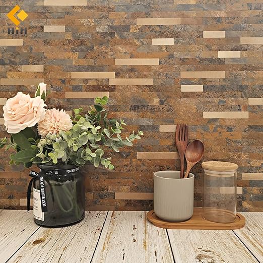 Peel And Stick Backsplash Tile Pvc Rusty Slate Backsplash Stone
