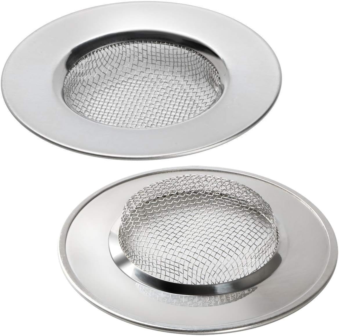 TRIXES 2PC Sink Strainers for Shower, Plug Hole Hair Catcher, Fits Bath or Kitchen Sink Plugholes - Image 5