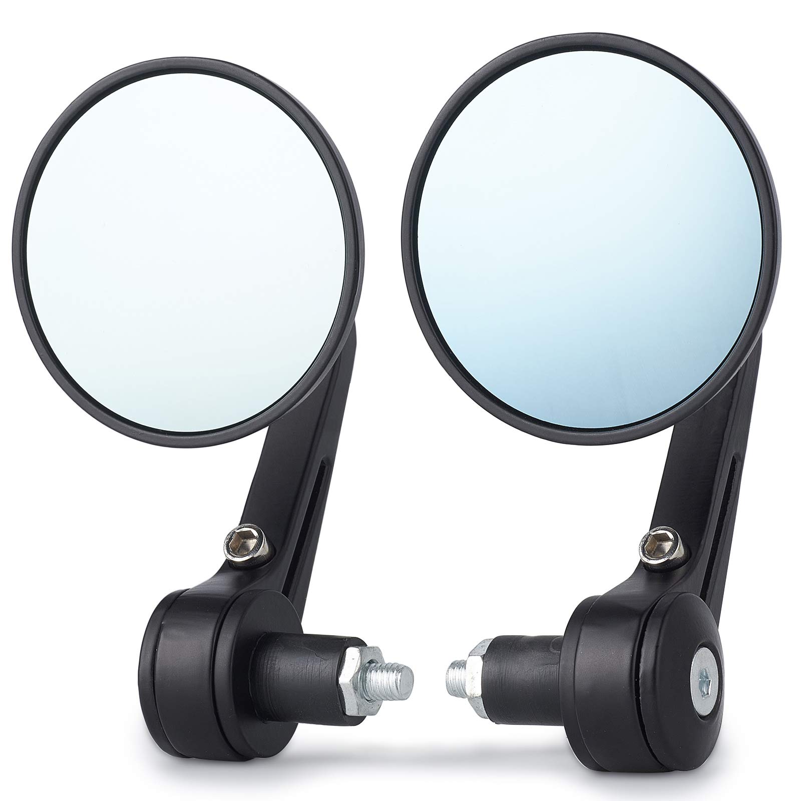 Photo 1 of DKMOTORK 5002 7/8’’ Vintage Cafe Racer Motorcycle Handlebar End Mirror Black Round for Honda Kawasaki Suzuki Yamaha with 7/8'' Handlebar