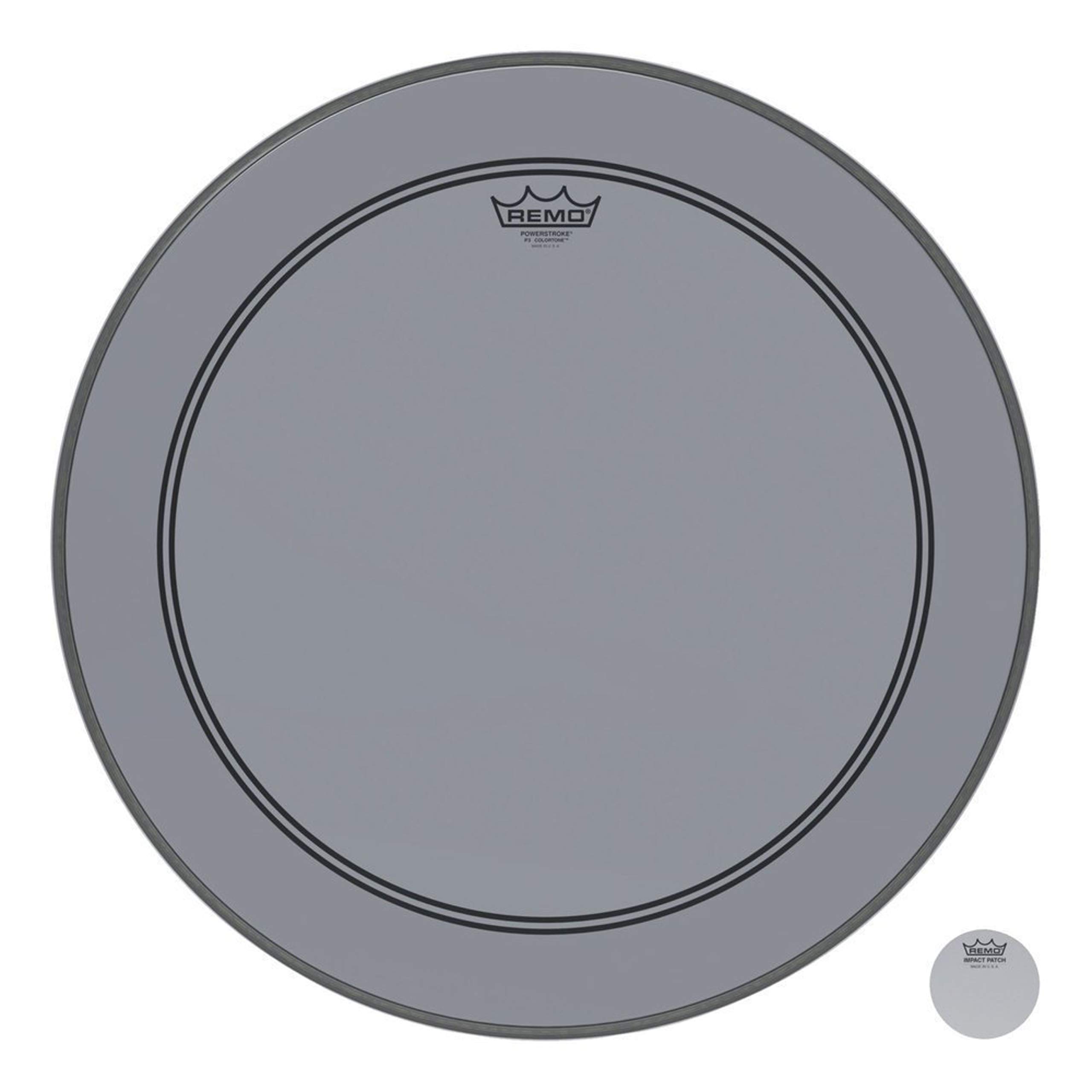 Remo Powerstroke 3 Colortone Smoke Bass Drum Head, 22" P3-1322-CT-SM