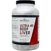Beverly International Ultra 40 Grass Fed Desiccated Beef Liver, 500 Tab. Golden-era Secret for Boosting Muscle Growth, Stamina and Performance Naturally. Break Through Those Sticking Points-Endurance