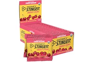 Honey Stinger Organic Cherry Blossom Energy Chew, Gluten Free & Caffeine Free, for Exercise, Running and Performance, Sports Nutrition for Home & Gym, Pre and Mid Workout, 12 Pack, 21.6 Ounce