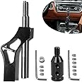 Monrand Black Shift Knob Extension & M12x1.25 Gear Shifter Adapter Kit, Adjustable Shifter Extension Aluminum Shift Knob Extender with 4 Adapters for Most Cars