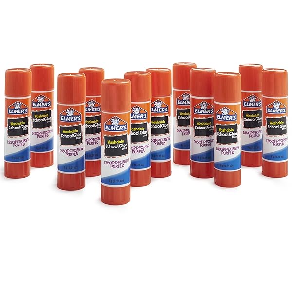 ELMER’S® DISAPPEARING GLUE STICKS, 0.21 OZ, PURPLE, PACK OF 12